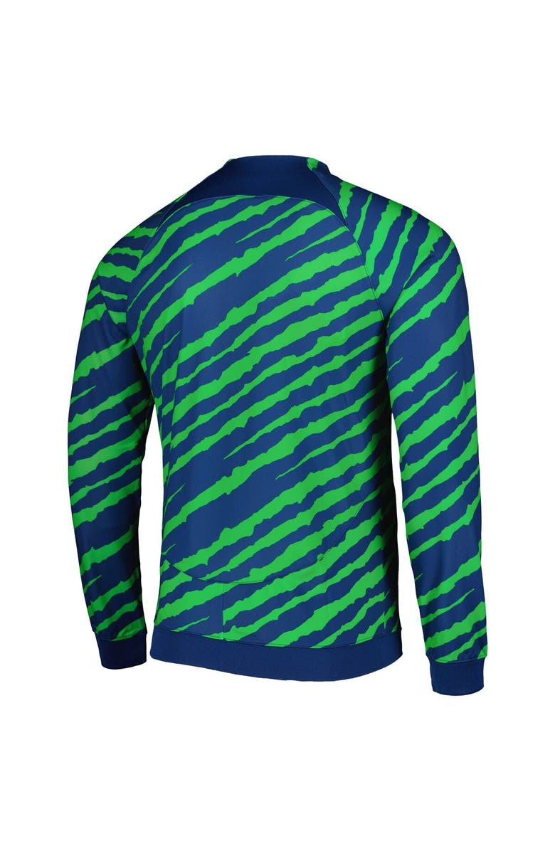 Nike Men's Nike Blue/Green Brazil National Team 2022 Academy Pro Anthem Performance Raglan Full-Zip Jacket, Alternate, color, Blue