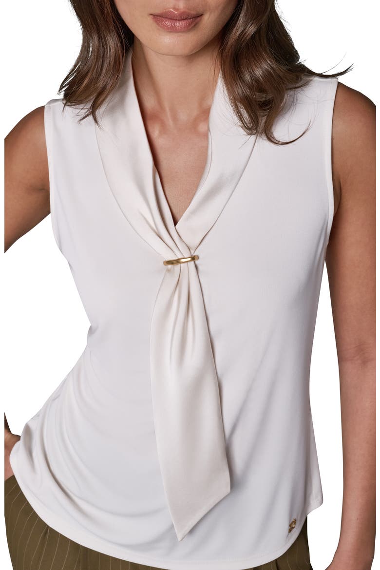 Necktie Sleeveless Top, Alternate, color, IVORY