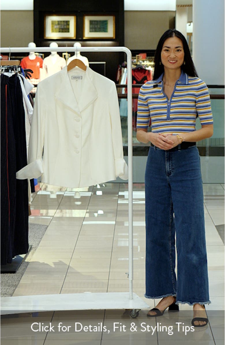 Winged Lapel Three-Button Blazer, sales video thumbnail