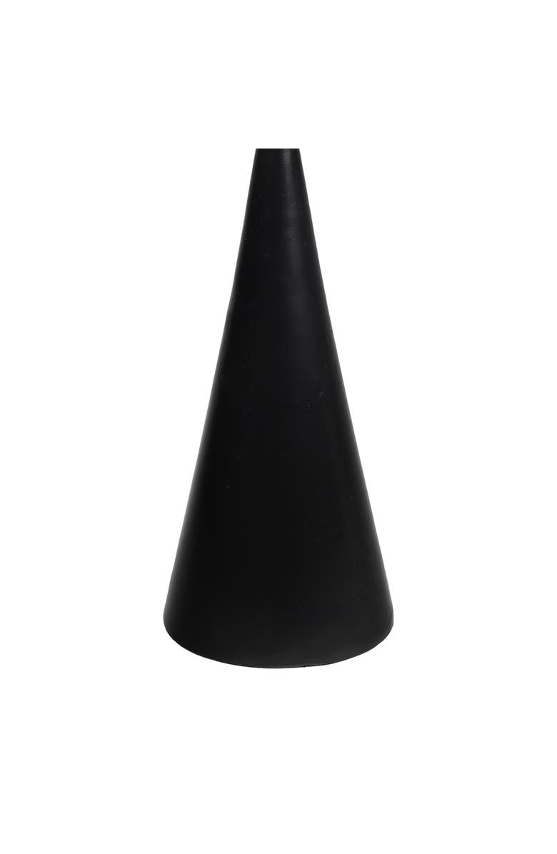 JONATHAN Y Ziggy 22" Contemporary Designer Metal Drink Table and Decorative End Table with White Marble Round Top and Cone Pedestal Base, Alternate, color, Antique Black