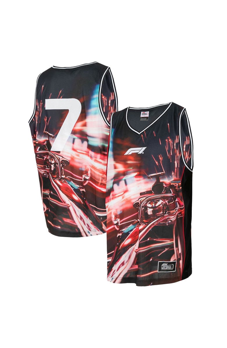 Insomniac Unisex Black Formula 1 2023 Las Vegas Grand Prix Classic Basketball Jersey, Main, color,