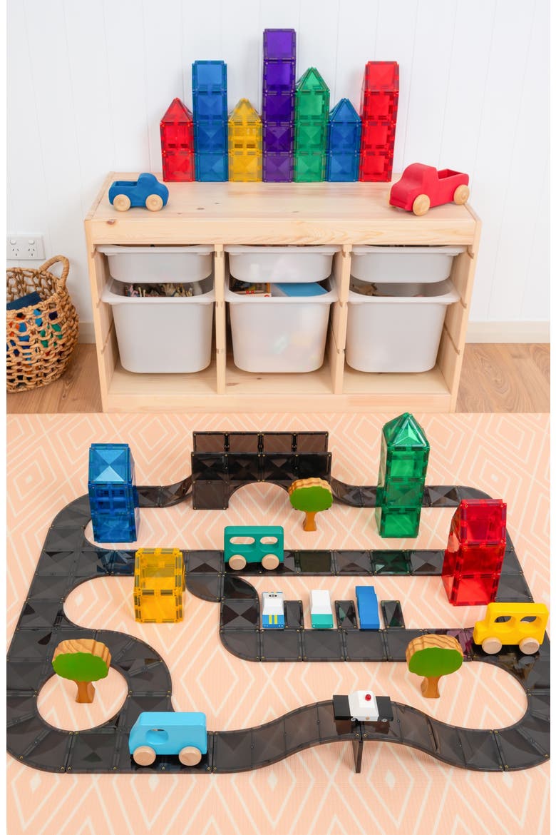 Kids' Roads Magnetic Tiles 48-Piece Creative Pack, Alternate, color, BLACK