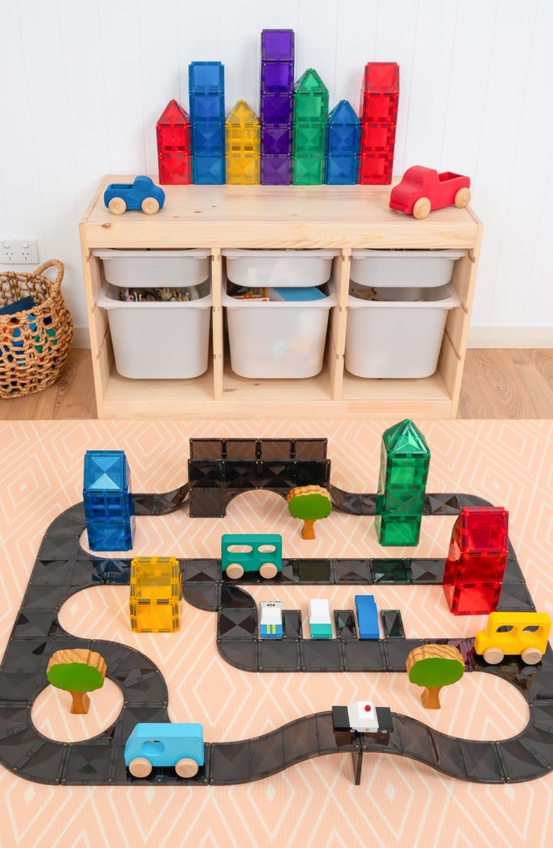 CONNETIX Kids' Roads Magnetic Tiles 48-Piece Creative Pack, Alternate, color, Black