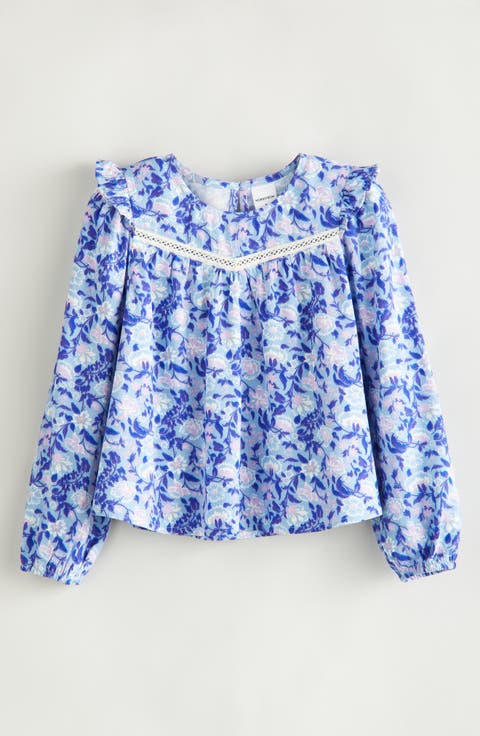 Kids' Lace Trim Ruffle Top (Toddler, Little Kid & Big Kid)