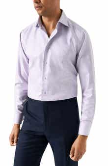 Eton Contemporary Fit Houndstooth Dress Shirt