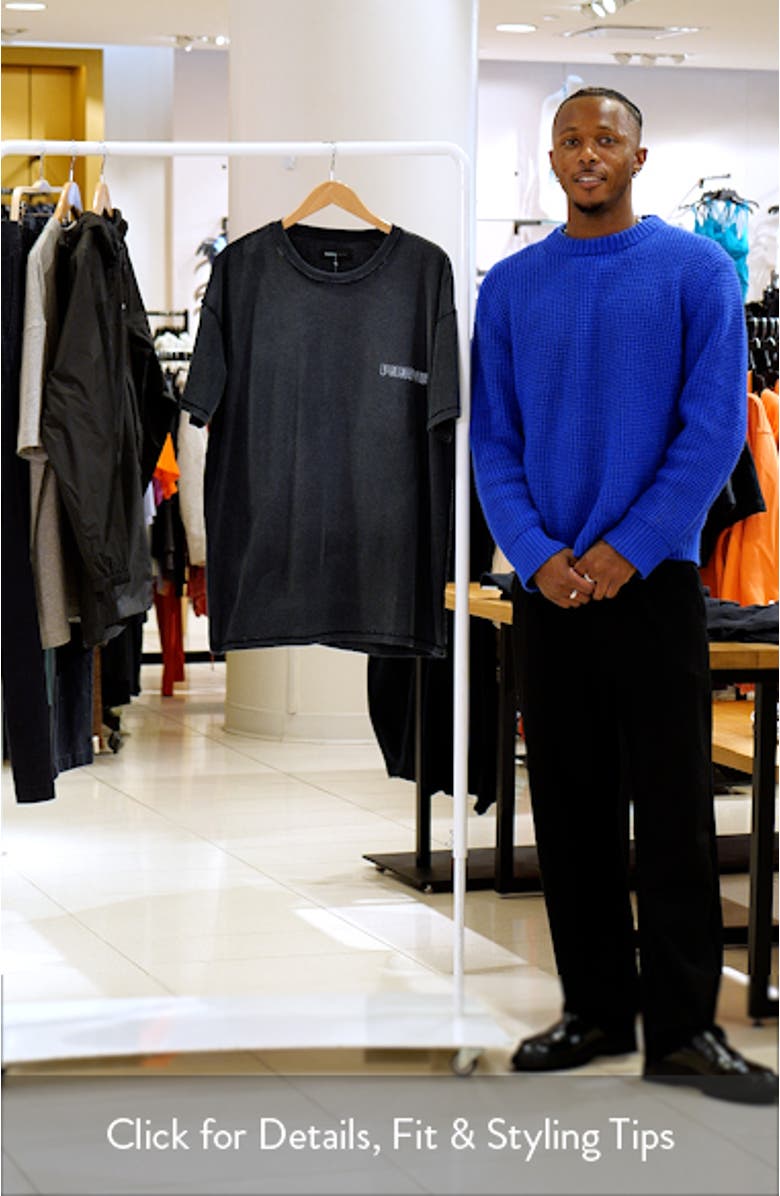 Textured Inside Out Cotton Graphic T-Shirt, sales video thumbnail