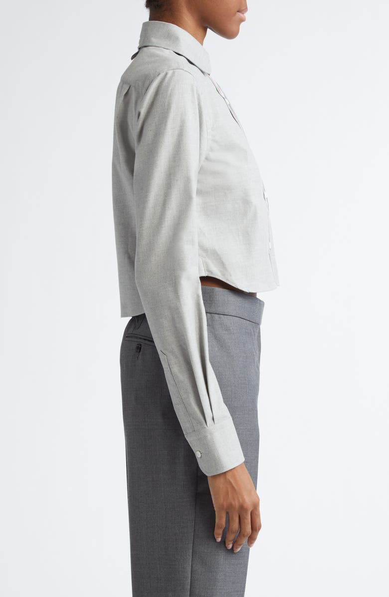 Thom Browne Classic Crop Cotton Button-Up Shirt, Alternate, color,
