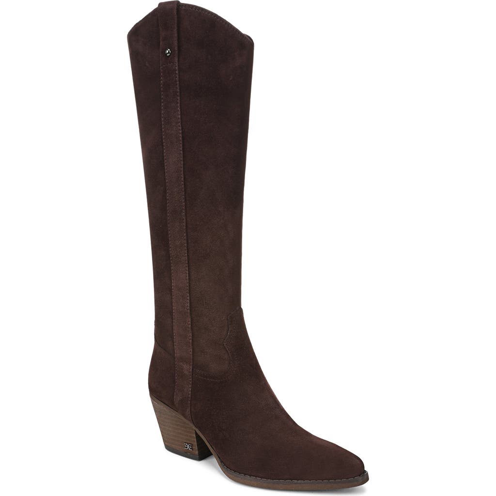 Sam Edelman Wyatt Knee High Western Boot In Brown