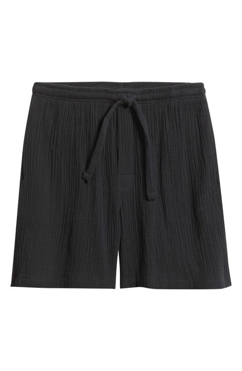 Seaside Cotton Crepe Lounge Shorts