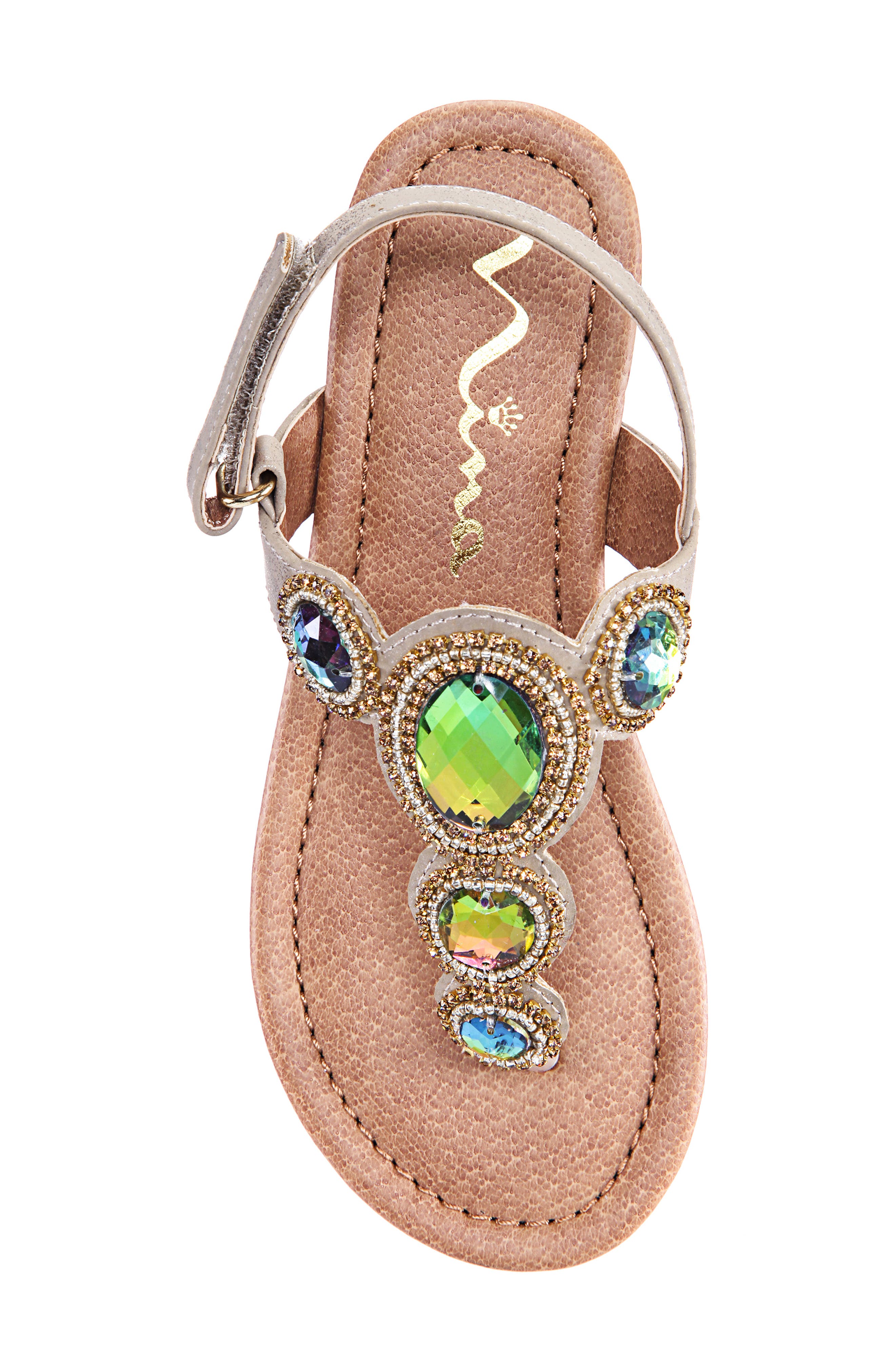 Kellie Thong Sandal, Alternate, color, PLATINO METALLIC