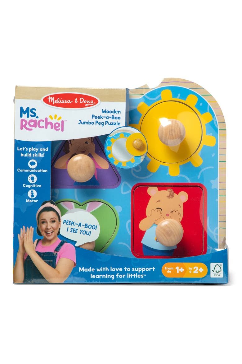x Ms. Rachel Peek-a-Boo Jumbo Peg Puzzle, Main, color, NO COLOR