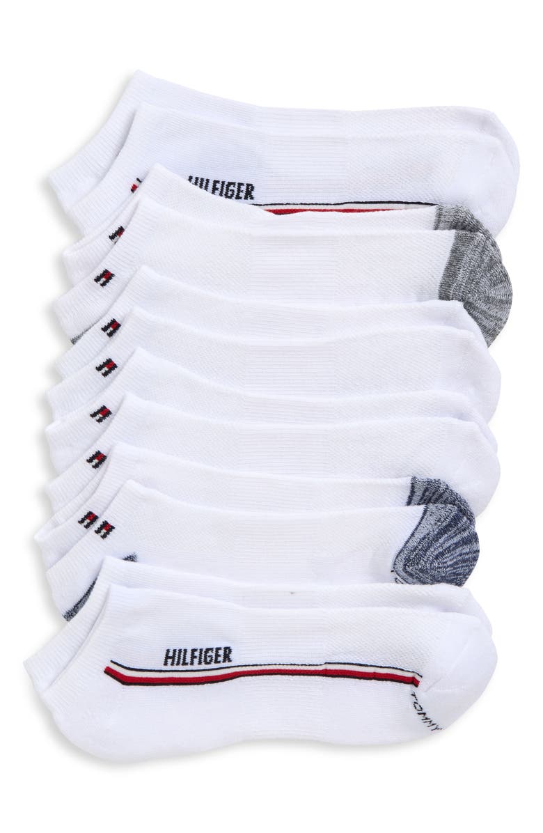 Tommy Hilfiger 6-Pack Athletic No-Show Socks, Main, color, White