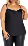 City Chic Dakota Imitation Pearl Cowl Neck Camisole