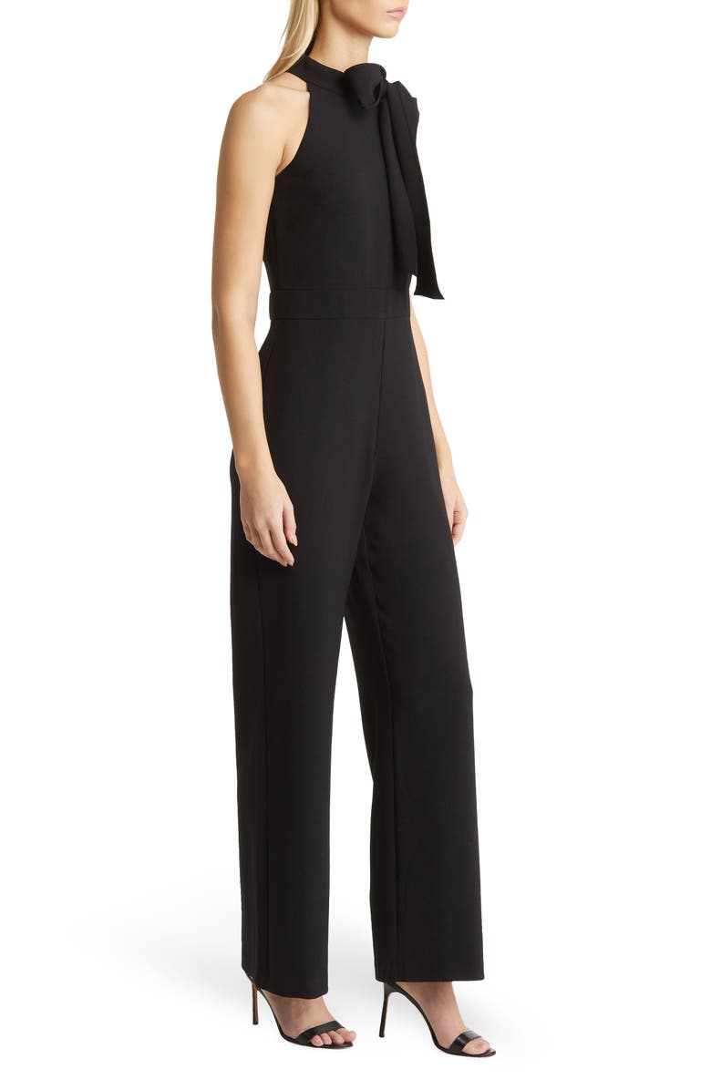 Vince Camuto Bow Neck Stretch Crepe Jumpsuit, Alternate, color, 