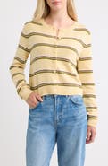 Reformation Clara Stripe Cashmere Cardigan