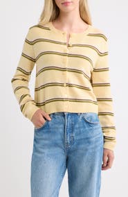 Reformation Clara Stripe Cashmere Cardigan