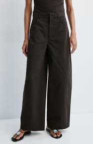 MANGO Mid Rise Balloon Twill Pants