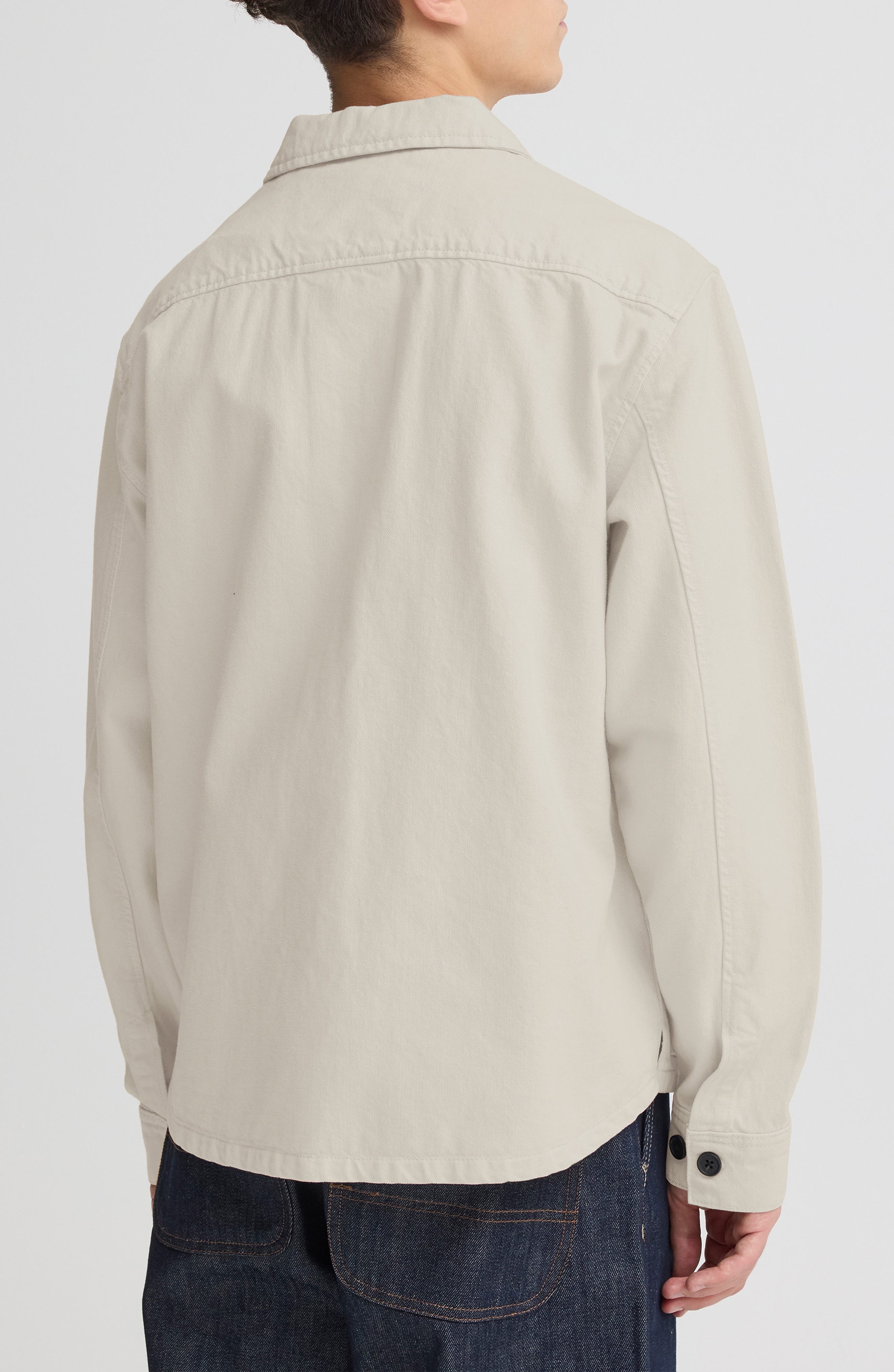 Nadil Solid Cotton Button-Up Shirt Jacket - image 2