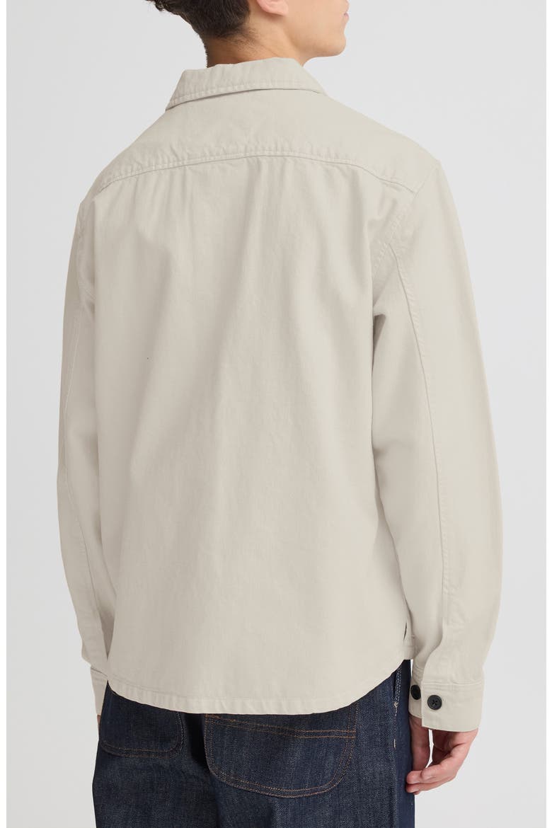 Nadil Solid Cotton Button-Up Shirt Jacket, Alternate, color, OATMEAL
