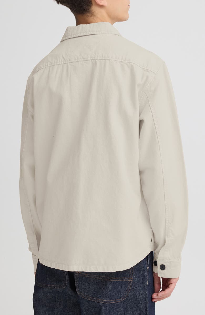 !SOLID Nadil Solid Cotton Button-Up Shirt Jacket, Alternate, color, Oatmeal