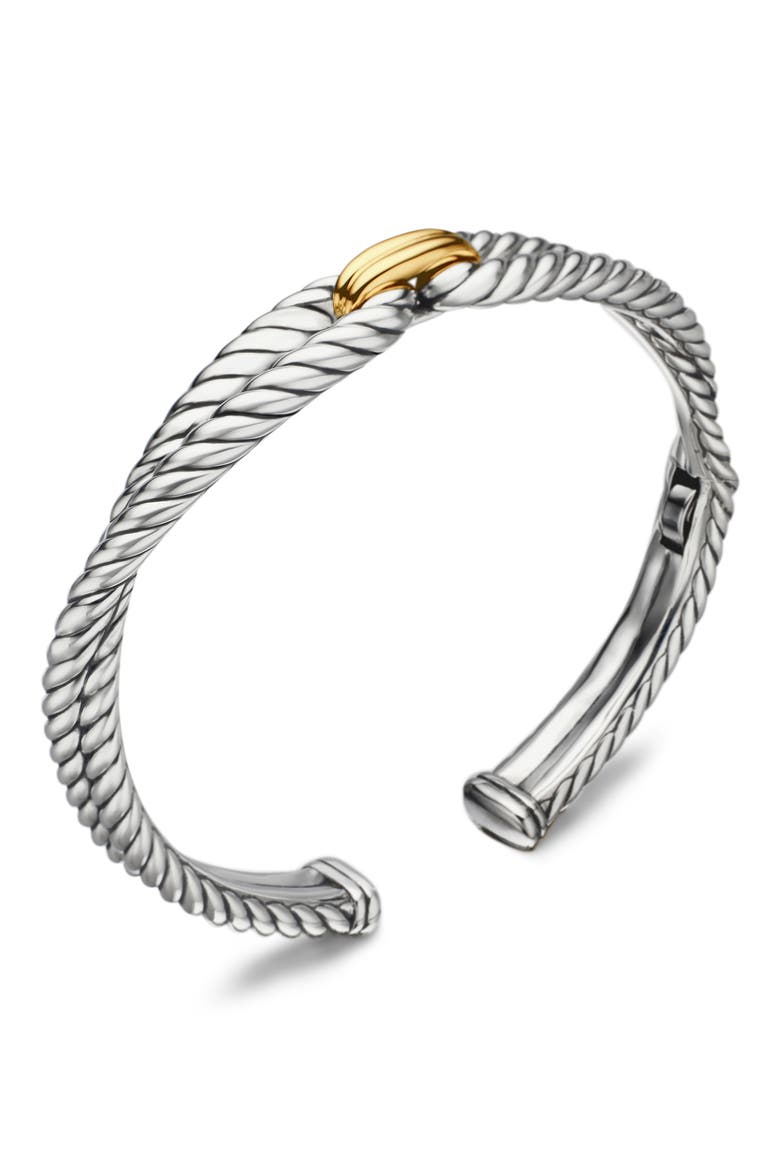 Cable Loop Bracelet with 18K Gold, Alternate, color, YELLOW GOLD/ STERLING SILVER