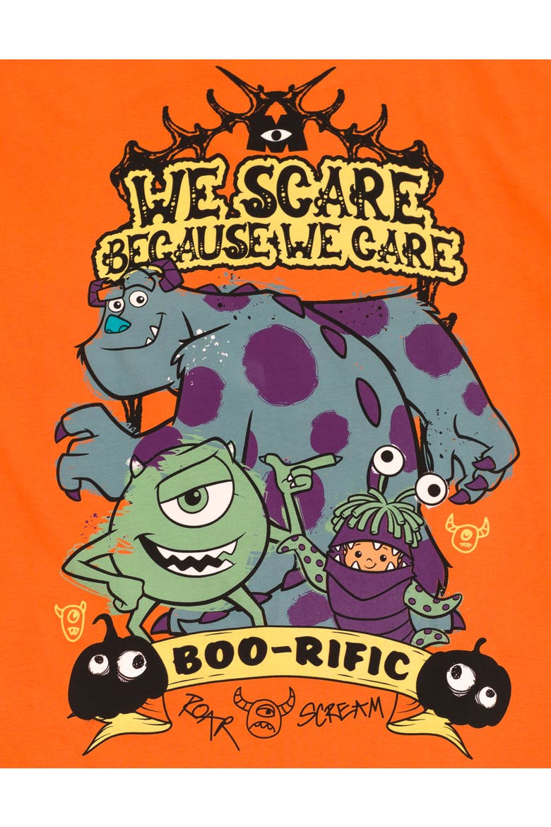 Pixar Short Sleeve T-Shirt, Alternate, color, Monsters Boo Orange
