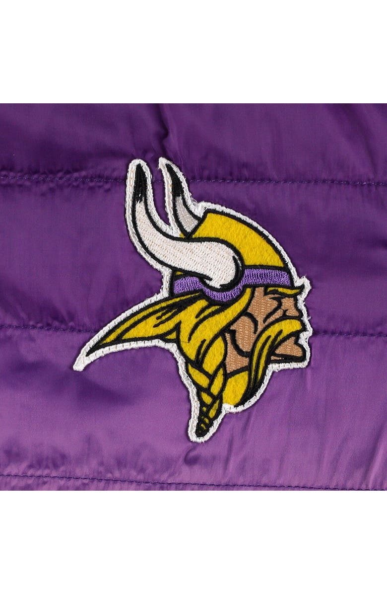 THE WILD COLLECTIVE Women's The Wild Collective Purple/Gold Minnesota Vikings Color Block Full-Zip Puffer Jacket, Alternate, color, Purple