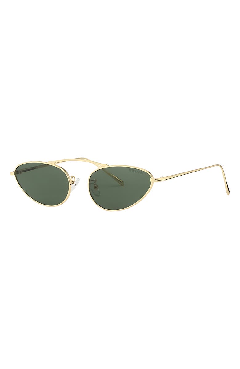 Fifth & Ninth Daphne 60mm Polarized Cat Eye Sunglasses, Alternate, color, Gold / Green