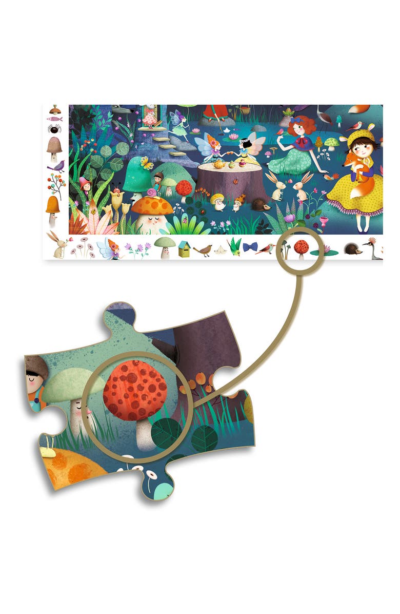 Djeco Observation Enchanted Forest 100-Piece Puzzle, Alternate, color, Multi