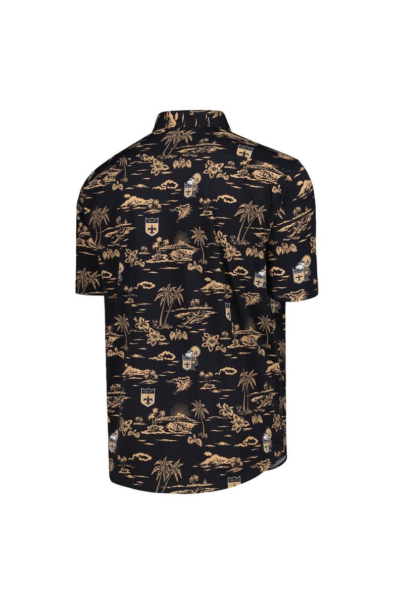 Reyn Spooner Men's Reyn Spooner Black New Orleans Saints Throwback Kekai Print Button-Up Shirt, Alternate, color, 