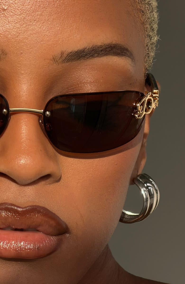 DEZI Bby Grl 65mm Oval Sunglasses, Alternate, color, Tortoise / Cognac