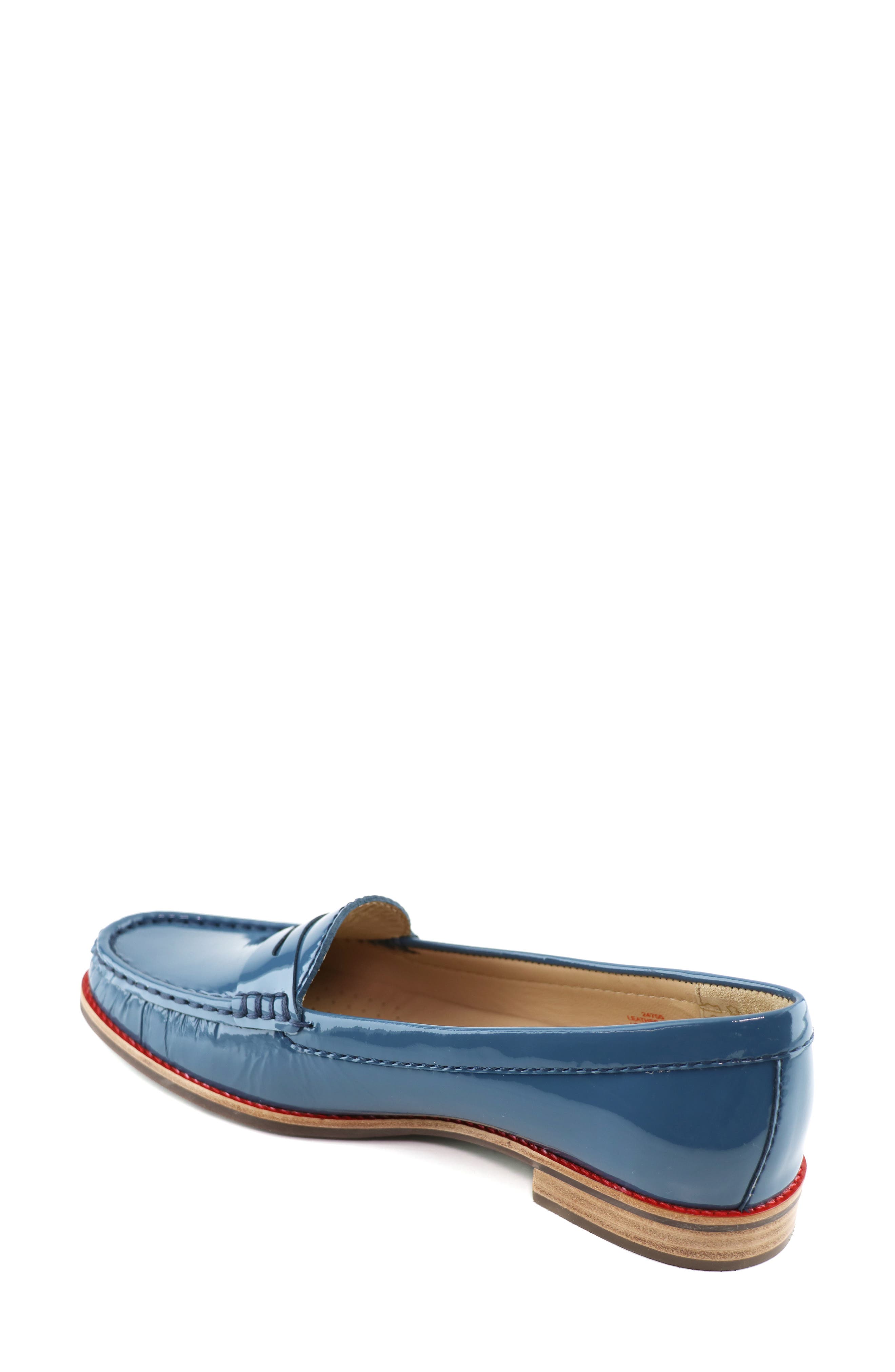 East Village Penny Loafer, Alternate, color, ATLANTIC BLUE SOFT PATENT