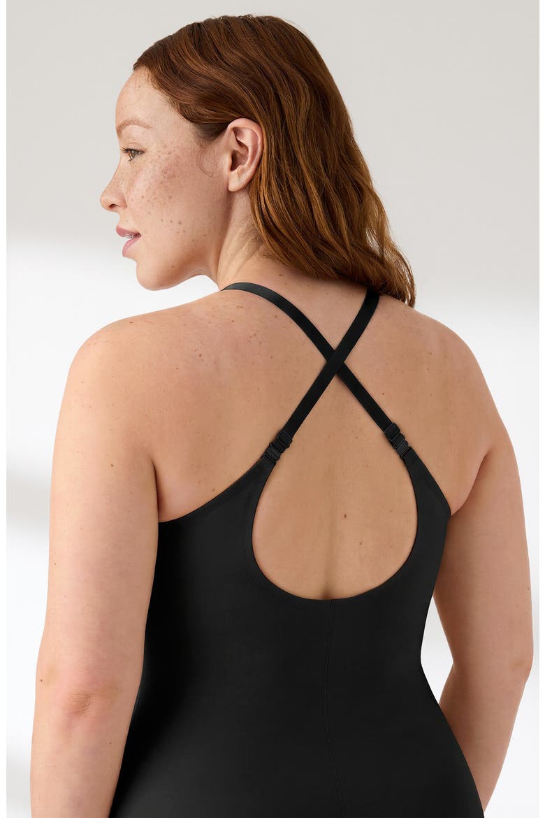 True Body Every Day Smoothing Romper, Alternate, color, BLACK