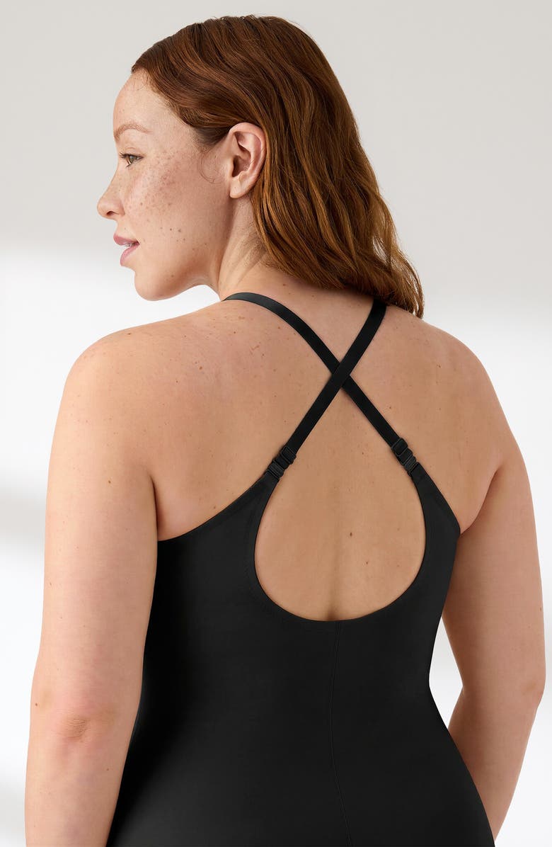 True & Co True Body Every Day Smoothing Romper, Alternate, color, Black