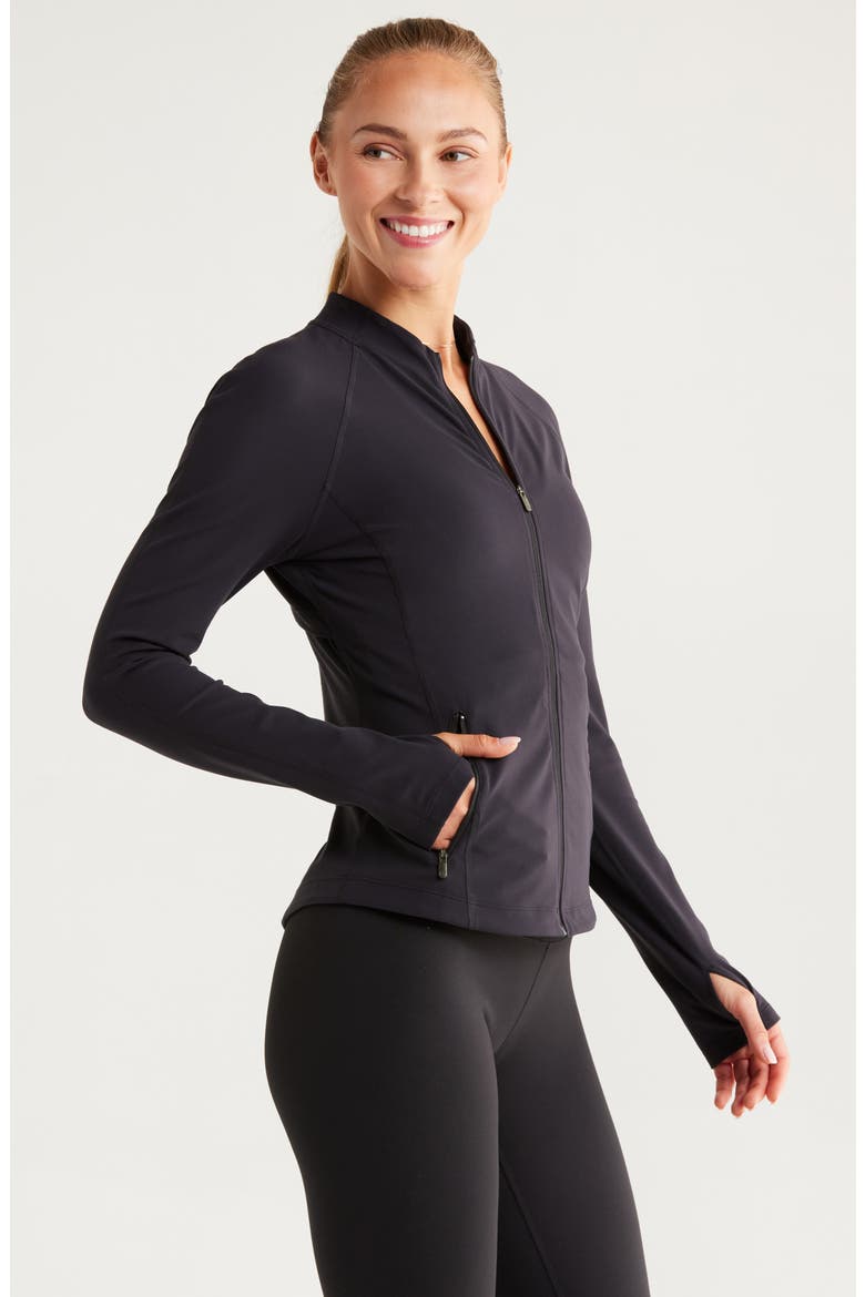 Studio Luxe Active Jacket, Alternate, color, BLACK