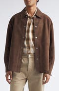 AMI PARIS Goatskin Suede Overshirt