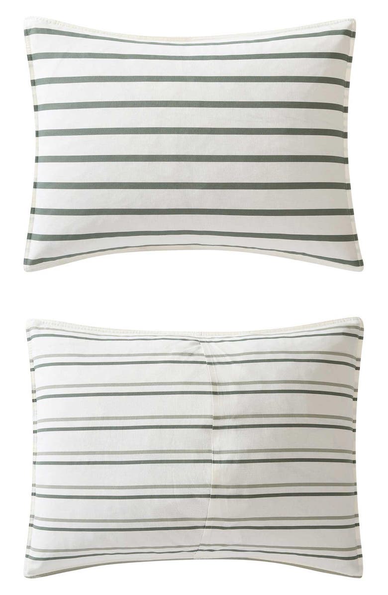 Eddie Bauer Cooper Stripe Cotton Duvet Cover Set, Alternate, color, Green