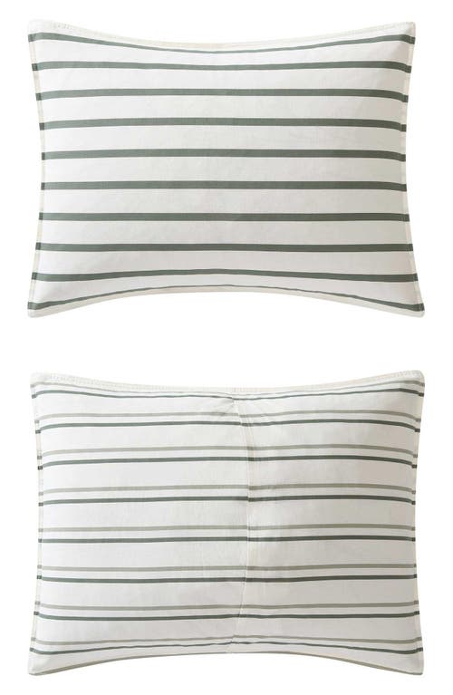 Eddie Bauer Cooper Stripe Cotton Comforter Set In White