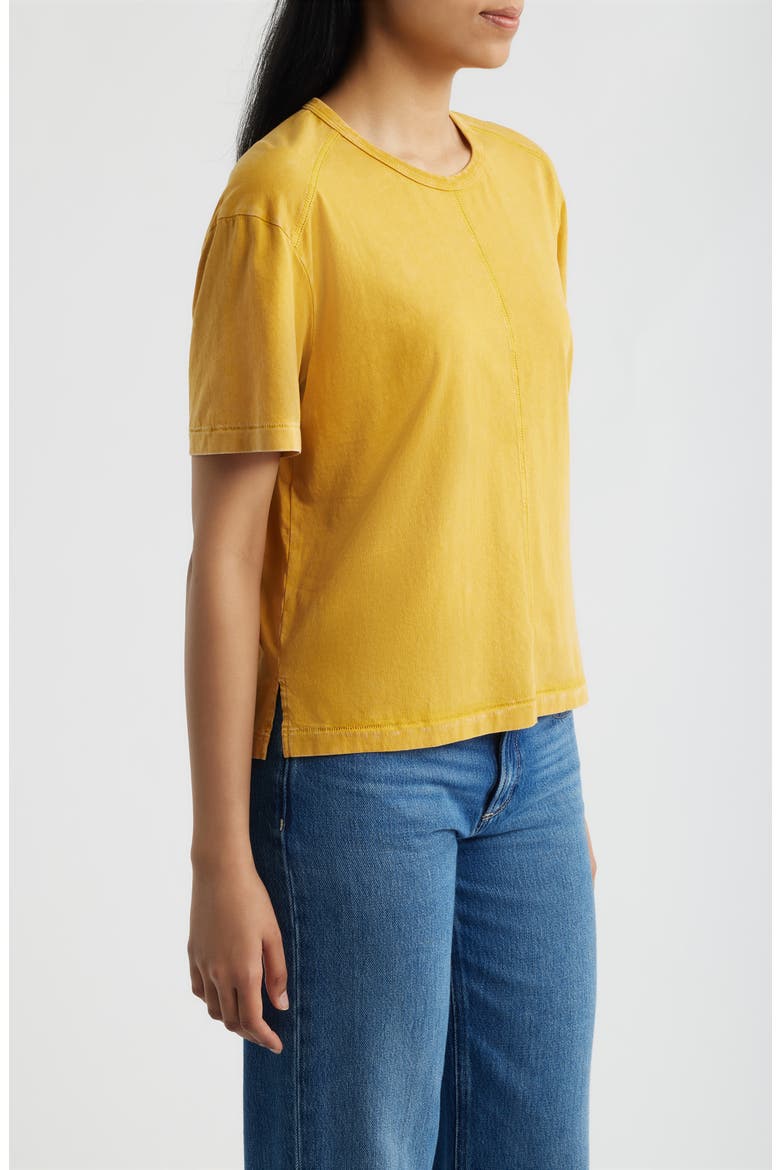Acid Wash T-Shirt, Alternate, color, MUSTARD