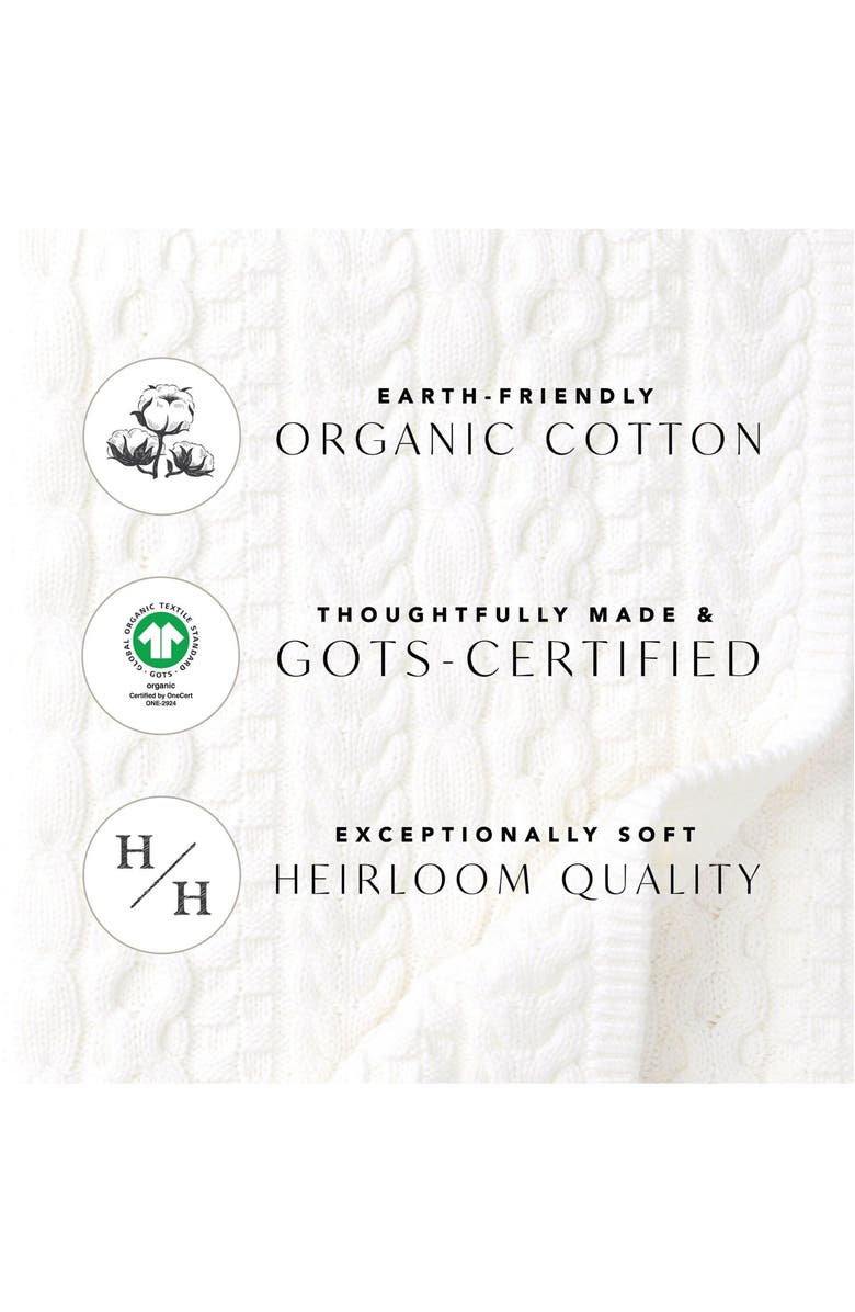 Hope & Henry Baby Boys' Organic Shawl Collar Cable Sweater, Infant, Alternate, color, Ivory Herringbone Cable