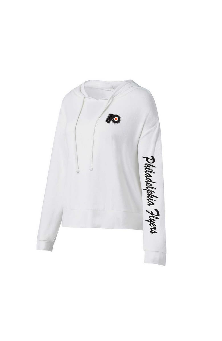 CONCEPTS SPORT Women's Concepts Sport White Philadelphia Flyers Accord Hacci Long Sleeve Hoodie T-Shirt, Main, color, Cream