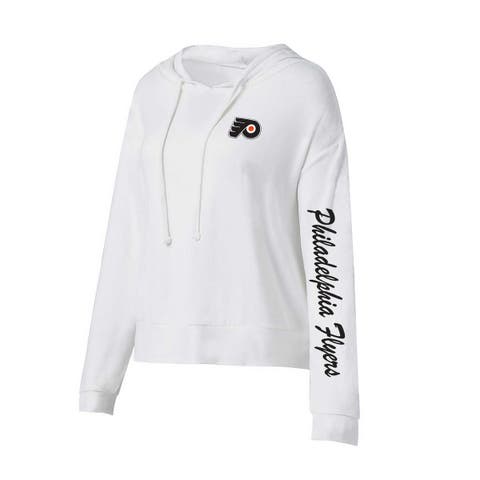 Women's Concepts Sport White Philadelphia Flyers Accord Hacci Long Sleeve Hoodie T-Shirt