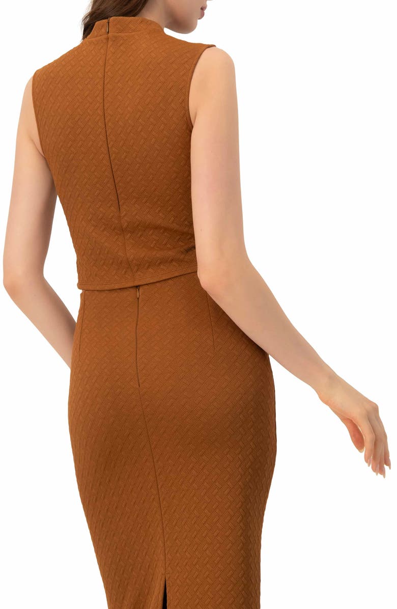 IVONNE Knit Sleeveless Crop Top, Alternate, color, Brown