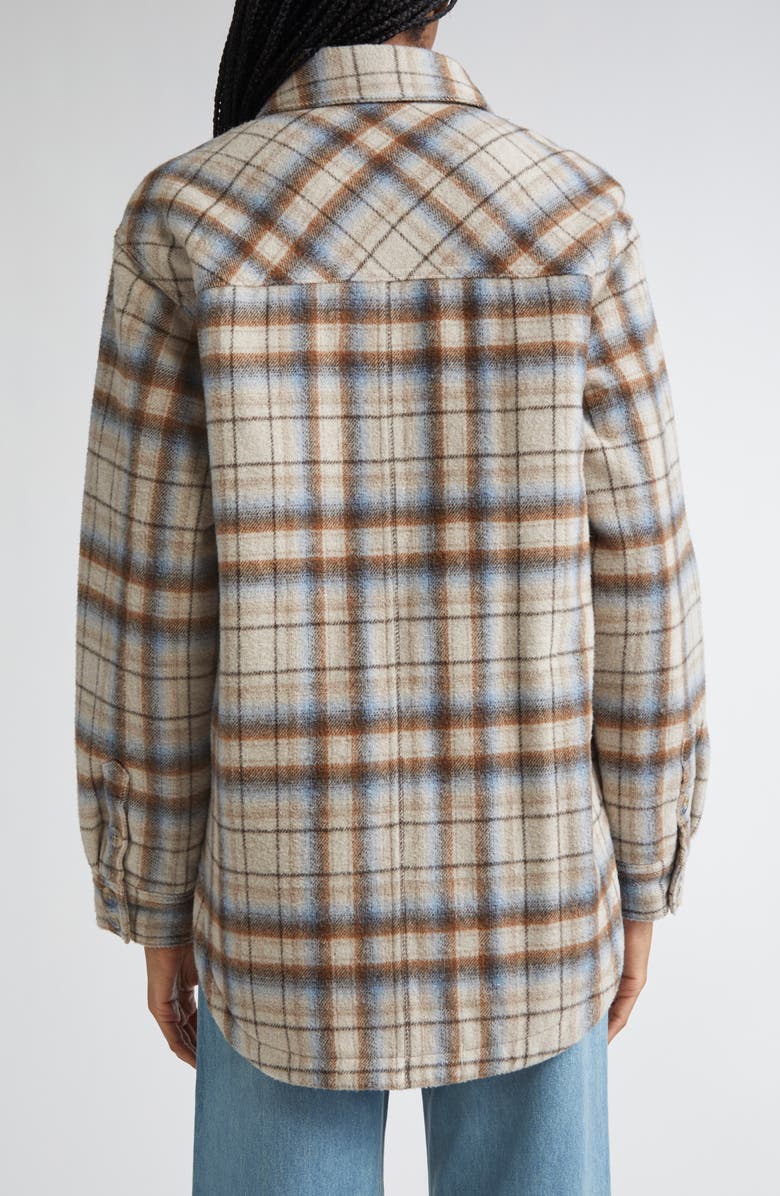 Veronica Beard Mikaela Plaid Shacket, Alternate, color, Whisky Multi Plaid