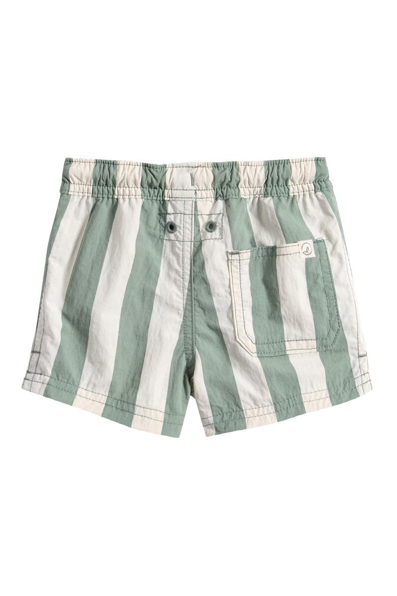 Stripe Swim Trunks, Alternate, color, GREEN STRIPED
