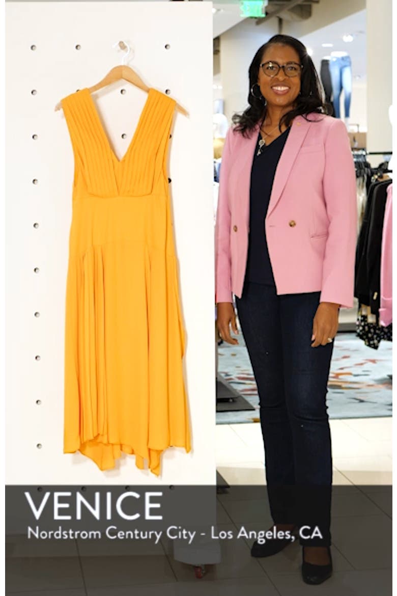 Pleated Pinafore Midi Dress video
