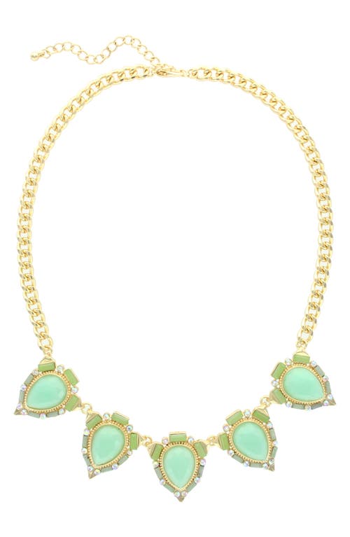 Olivia Welles Perfectly Pastel Collar Necklace In Green