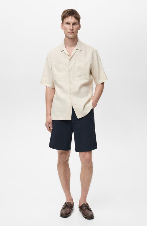 Mango Drawstring Waist Denim Shorts