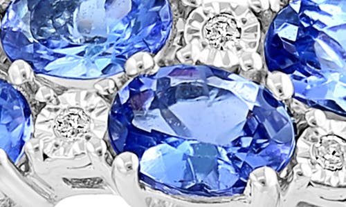 Effy Sterling Silver Diamond & Tanzanite Ring In White