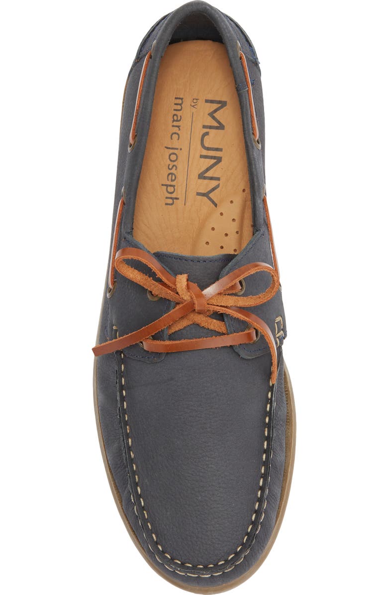 Marc Joseph New York Bay Ave Driving Shoe, Alternate, color, Navy Washed Grainy